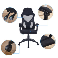 Ergonomic Office Chair Gamer Chair Home Recliner Gaming Chair Mesh Back - Black OC-015
