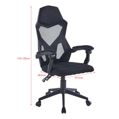 Ergonomic Office Chair Gamer Chair Home Recliner Gaming Chair Mesh Back - Black OC-015