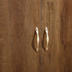 Wooden cabinet with gold handles | Artisansa SA