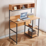Computer Desk Student Table SD-24 with multiple shelves and a clean design, ideal for workspace organization.