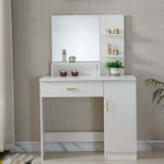 Artisansa DR-14 dressing table with mirror front view - elegant bedroom vanity
