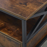 Coffee Table Side End Table with Storage Shelf CT-110