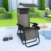 Sun Lounger Recliner Chair BSC-005 Grey