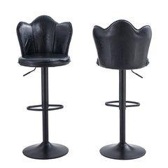 Petal shaped leather bar stools in 2-in-1 box CR-B088