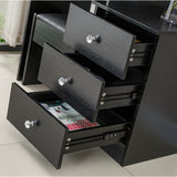 Black Dressing Table with Mirror Furniture DR-12