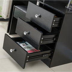 Black Dressing Table with Mirror Furniture DR-12 BLACK