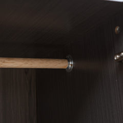 3 Door Wardrobe with Mirror Closet Clothes Storage WD-115 Straight Oak