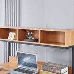 Computer Desk Student Table featuring open shelves for storage and organization.