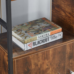 Bookcase Storage Shelves Bookshelf BS-04 buring wood