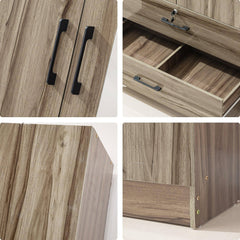 Wood Wardrobe with Mirror WD-201