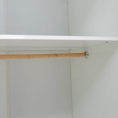 3 Door Wardrobe Clothes Closet WD-117 WHITE