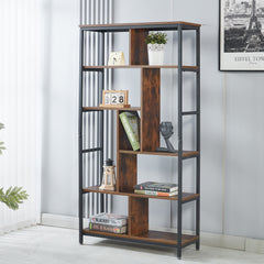 Bookcase Industrial Storage Rack Shelf SF-01 Buring wood