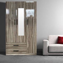 Wood Wardrobe with Mirror WD-201
