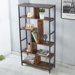 Bookcase Industrial Storage Rack Shelf SF-01 Buring wood
