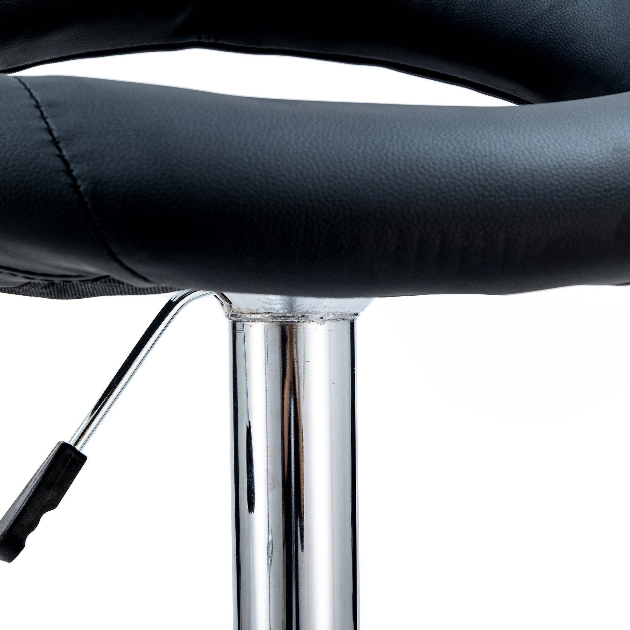 Round Chrome Base Kitchen Bar Stool CR-B067