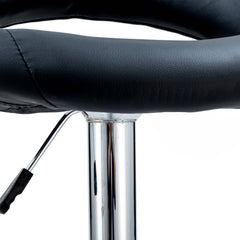 Round Chrome Base Kitchen Bar Stool CR-B067