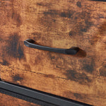 Wooden drawer with black handle - storage cabinet 9 drawers OT-117 close-up | Artisansa SA