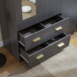 3 Door Wardrobe with Mirror Closet Clothes Storage WD-115 - Artisan SA Premium Furniture