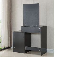 Black Dressing Table with Mirror Furniture DR-12 BLACK