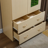 Wardrobe Closet with Mirror Storage Cabinet WD-114