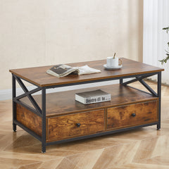 Coffee Table Side End Table with Storage Shelf CT-110