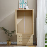 Wardrobe Closet with Mirror Storage Cabinet WD-114