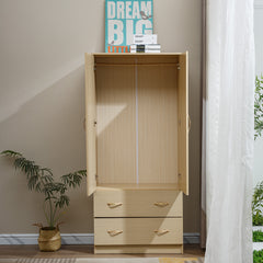 Wardrobe Closet with Mirror Storage Cabinet WD-114