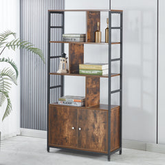 Bookcase Storage Shelves Bookshelf BS-04 buring wood