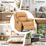 Dakota electric massage recliner with lumbar heat and manual 110–160 degree recline