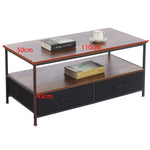 Coffee Table Side Table CT-113 Berlin Rustic with dimensions and multifunctional design.