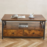 Coffee Table Side End Table with Storage Shelf CT-110