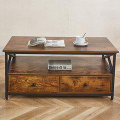 Coffee Table Side End Table with Storage Shelf CT-110