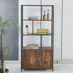 Bookcase Storage Shelves Bookshelf BS-04 buring wood