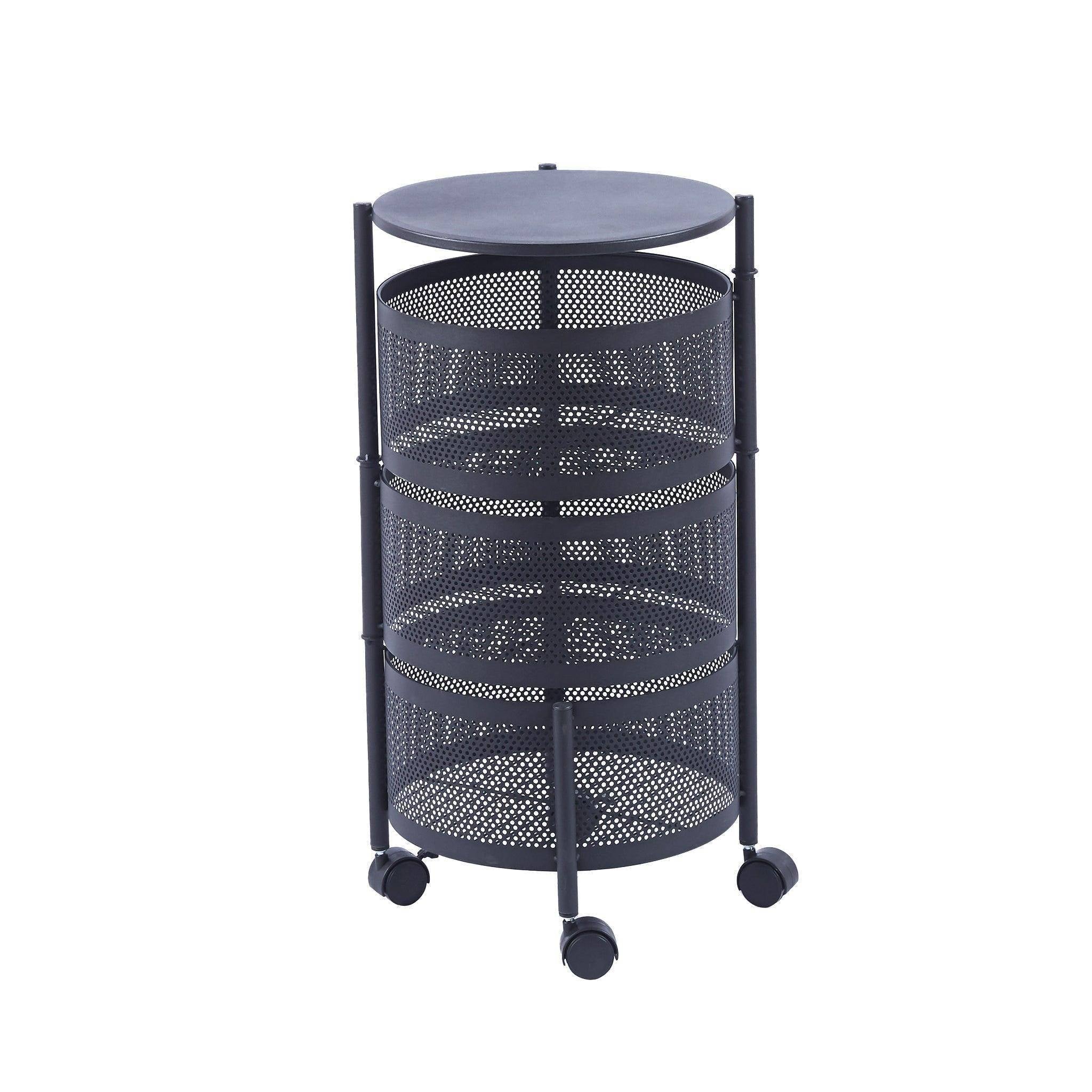 3 Tier Round Storage Cart SF-103 for organizing and decluttering spaces5