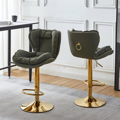 Dahlia Gold Plate Bar stool 2-in-1 box CR-KJC09713