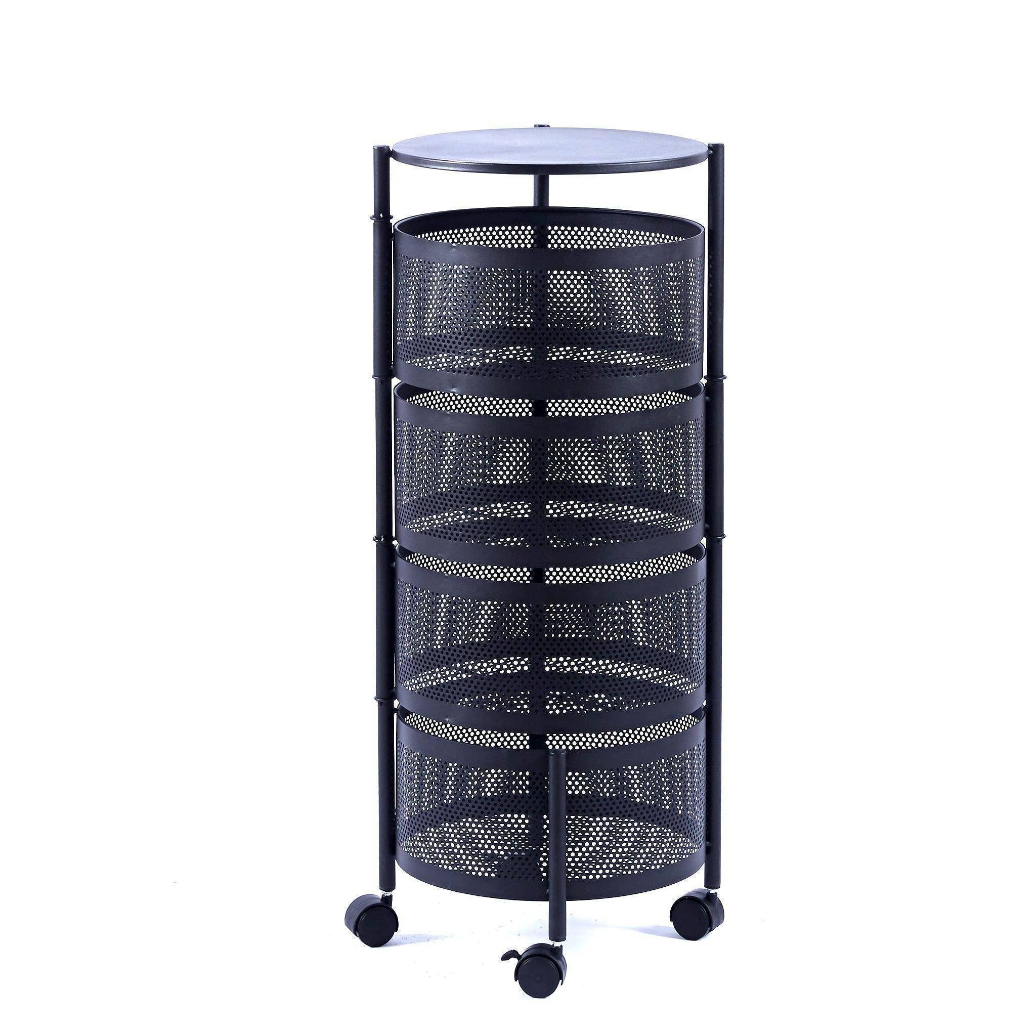 4 Tier Round Storage Cart SF-104 multi-level organizer5