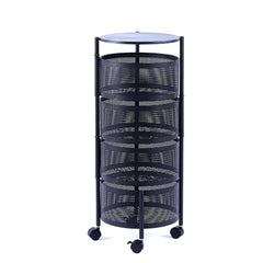 4 Tier Round Storage Cart SF-104 multi-level organizer5