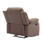 Dakota recliner armchair in plush grey PU leather with a 2-stage recline mechanism.