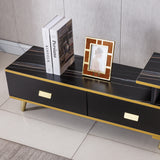 White/Black Bone Gold Adjustable Plasma TV Stand TV-302