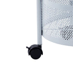 Breathable mesh design of the round storage trolley baskets
