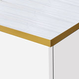 White/Black Bone Gold Adjustable Plasma TV Stand TV-302