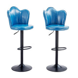 Petal shaped leather bar stools in 2-in-1 box CR-B080