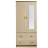 Wardrobe Closet with Mirror Storage Cabinet WD-114