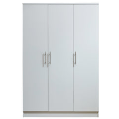 3 Door Wardrobe Clothes Closet WD-117 WHITE