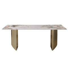 Dining Table (6-8 Seater) Luxury Marble Table Work Desk Q35