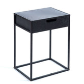 Iron Frame Nightstand with Drawer OT-2107 featuring a sleek design and built-in storage drawer.
