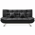 PU leather sleeper couch SA-858 with 3-position recline for compact living spaces