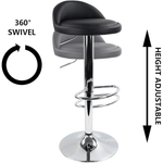 CR-B02 bar stool chrome footrest and round metal base detail