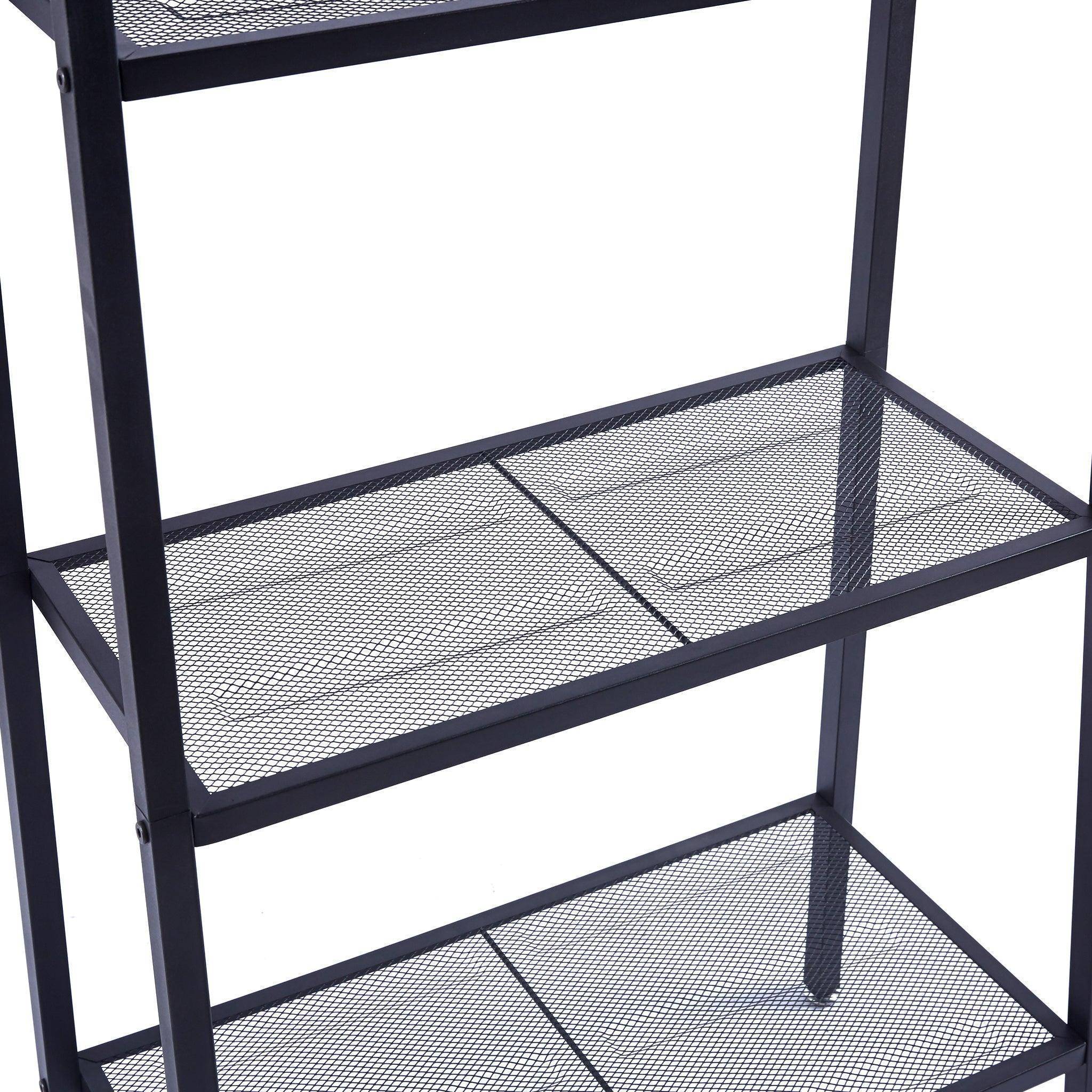 3-Tier Ladder Shelf in Black SF-107 for organized storage6