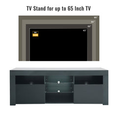 Black TV Stand Media Console SMT-TS011 BLACK